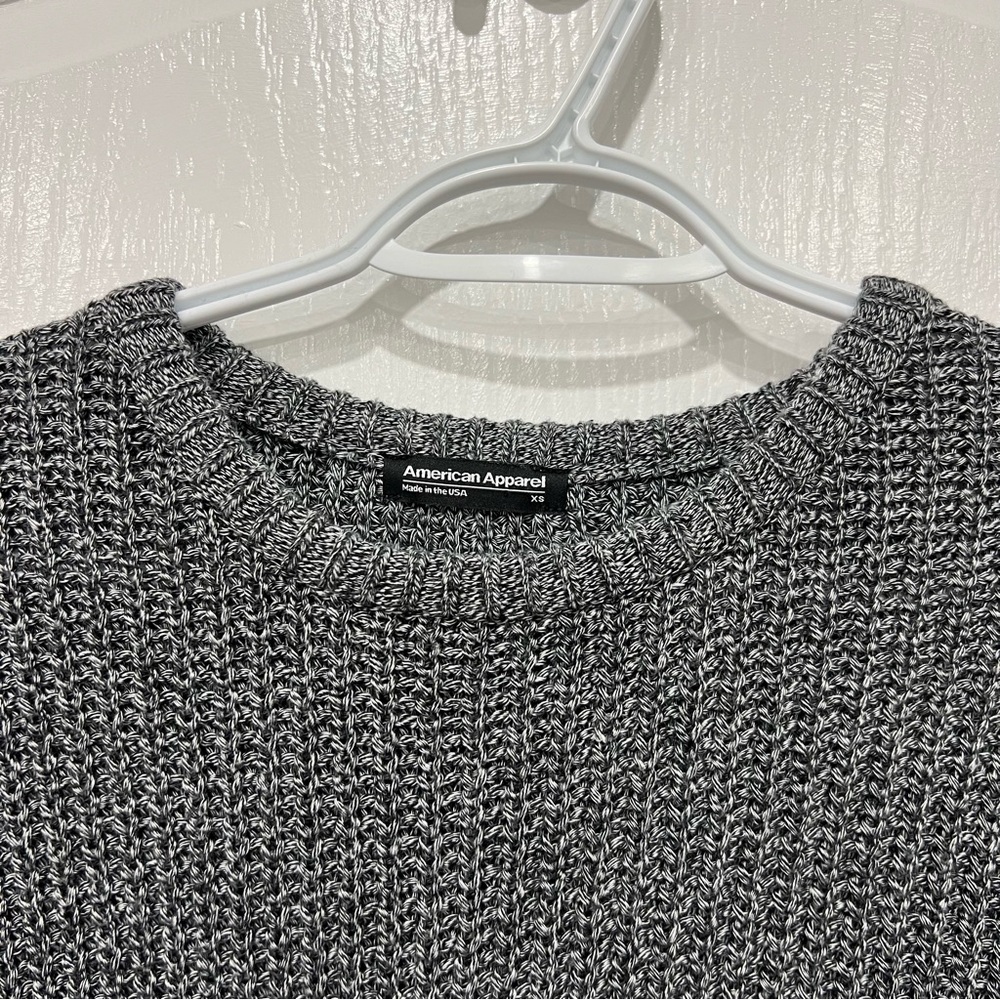 American Apparel Charcoal Knit Fisherman Sweater